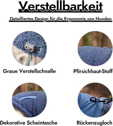 Зимовий теплий жилет для собак з інтегрованим шлейкою, водо- та вітронепроникний, світловідбиваючий, зручний, регульований (Блакитний, 3XLP, обхват грудей 55 см)
