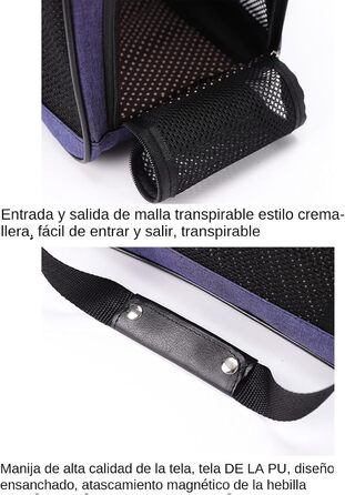 Транспортна сумка для собак та котів Duroecsain | Зручна сумка-переноска з кишенями для подорожей, відпочинку та активного відпочинку (фіолетова)