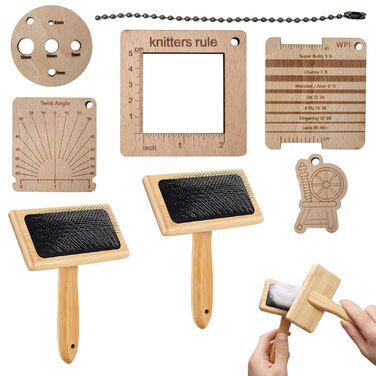 Набір кардерів для вовни, 8 шт. Професійні кардери для ручної кардерації, щітки для навалювання вовни, іграшок, собак, кошенят