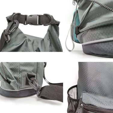 Водонепроникний мішок-ролтоп Beuniclo для корму для собак та подорожей, 350 мл, сірий