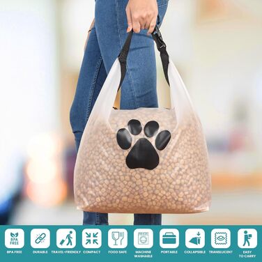 Сумка для зберігання корму для собак BELLE VOUS - 9 л, для подорожей, зручна та практична