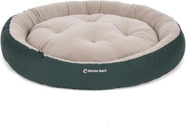 Кругле ліжко для собак середніх порід GreenLabel, м'яке, пухнасте, з вологостійким дном, фліс/бавовна, колір кобальтово-синій (L - 70x60 см)