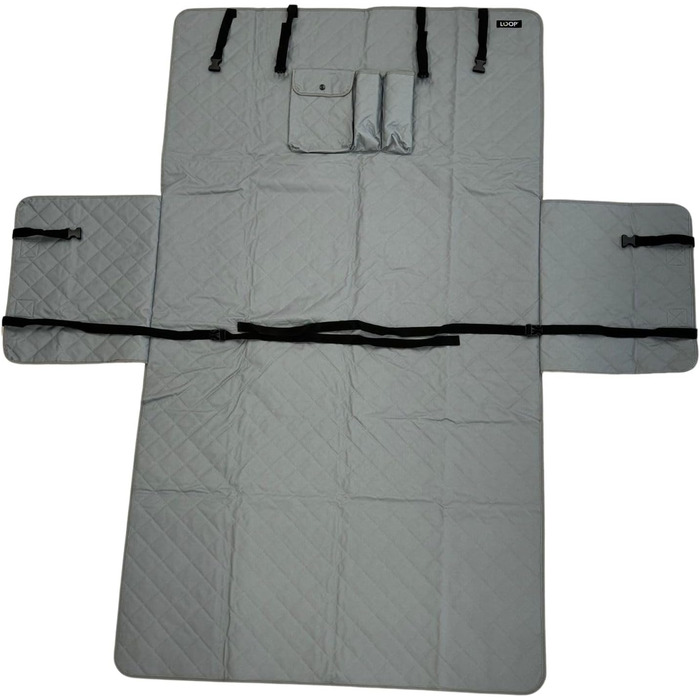 Захист для автосидіння Loop Hundematte: водонепроникний килимок для собак з кишенями, антислизький, миючий | LOOP-DMK5000