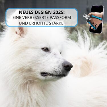 Тример для обрізання кігтів собак, котів та інших домашніх тварин | З пилочкою, лезами з нержавіючої сталі, захистом та чохлом – великий | Для догляду за лапами та кігтями