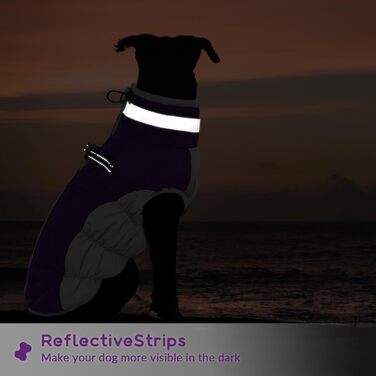 Теплий зимовий одяг для собак PUMYPOREITY: жилет для маленьких собак та цуценят, колір фіолетовий, розмір XS