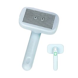 Щітка для собак Zupfbürste – самоочисна, 19 x 12 см, антистатична, для видалення підшерстка, розплутування, масажу та догляду за шерстю котів та собак