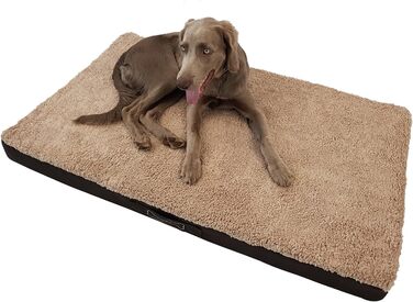 Ортопедичне ліжко для собак Benji XL, бежеве, знімний чохол, 120x72x10 см