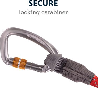 RUFFWEAR Knot-a-Leash — світловідбивний повідок з мотузки для собак, карабін, довжина 1,5 м, товщина 7 мм, червоний
