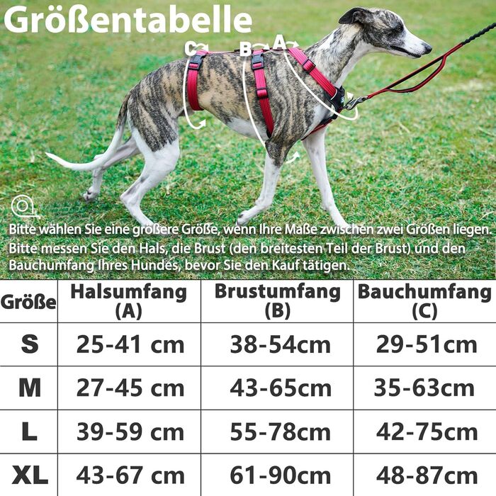 Пауерлд Безпечне обплетення для собак, шлейка від потягування, шлейка від паніки, анти-зламна шлейка для собак, регульована, дихаюча жилетка для маленьких, середніх та великих собак (XL) Екстра Великий (Упаковка з 1), Рожевий