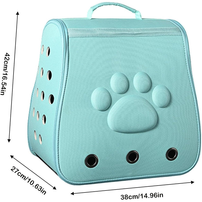 Транспортна сумка для котів та домашніх тварин | Дыхаюча сумка-переноска для котів та собак, портативна сумка для подорожей (блакитна)