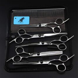 Набір професійних ножиць для грумінгу домашніх тварин: 5 шт. з нержавіючої сталі (для собак, котів та інших тварин)