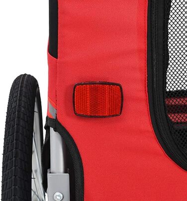 Причіп для собак на велосипед 3в1, переноска для тварин, причіп для джогінгу та велосипеда, до 40 кг (137x73x90 см, червоний та чорний)