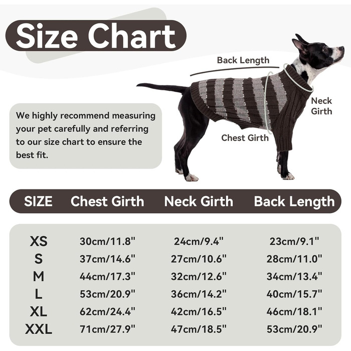 Теплий в'язаний пуловер для собак маленьких порід з отвором для повідка - коричневий, для Ши-тцу, Мопса, з пітонами