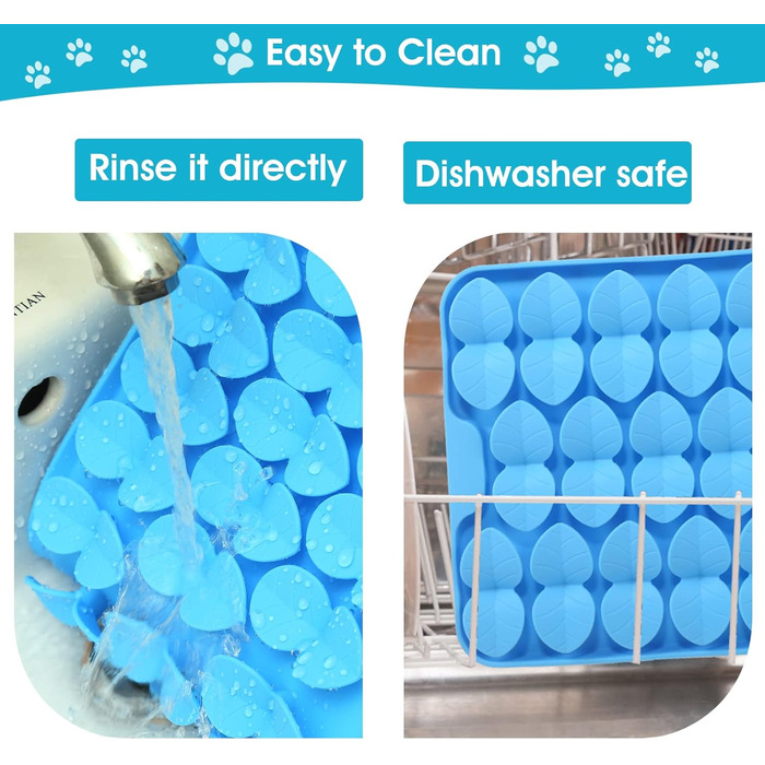 Килимок для собак VOOWO, силіконовий килимок-нюхалка, миска-повільний годівник для собак, килимок для годування собак, повільний годівник, килимок-нюхалка для маленьких, середніх та великих собак (блакитний, маленький)