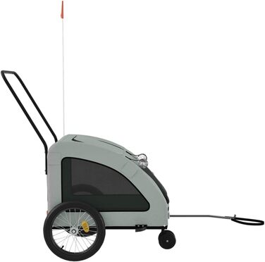 Фahrradanhänger Hunde Grau Ox - Велосипельний причіп для собак сірий Ox, матеріал: оксфордська тканина та метал, вага: 9.9 кг