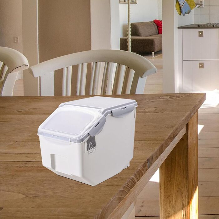 Контейнер для зберігання кормів для собак та котів 20 л, сірий. Зберігання сухого корму, ласощів, герметичний.