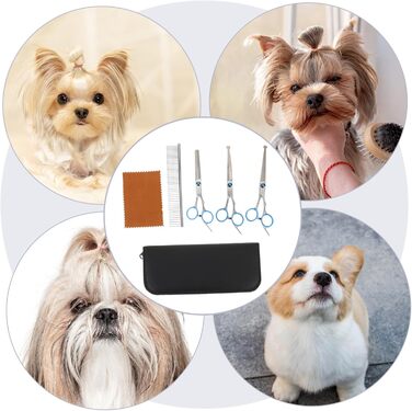 Набір професійних ножиць для грумінгу собак та котів з високоякісної цинкової сплави та ергономічними ручками