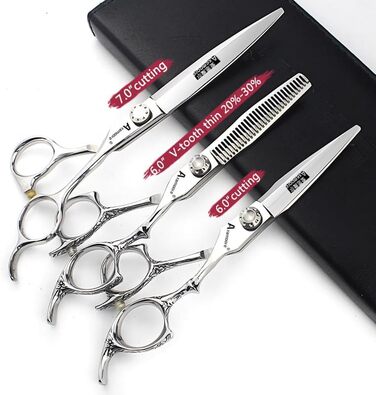 Професійний набір ножиць для стрижки волосся (3 шт.) – професійні ножиці для стрижки, ножиці для вирівнювання, ножиці для моделювання