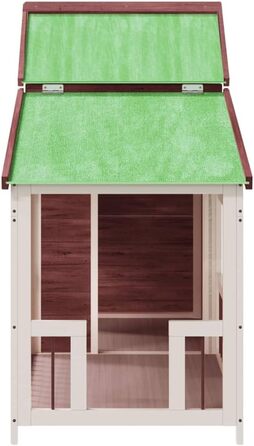 vidaXL Будка для собаки з масиву сосни, мокка, 143x60,5x109 см