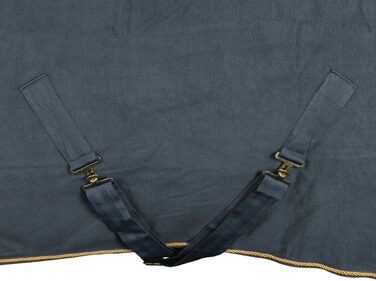 Флісова попона для коня Marengos Royal, графіт, 135 см – кінська попона з хрестовими ременями, м’яким коміром, застібкою на грудях і ременем для хвоста, швидке вбирання вологи, для стайні
