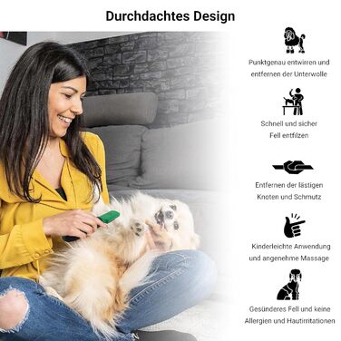 Набір з 2 гребінці для видалення шерсті та щітка для собак/кішок - Ідеально для догляду за шерстю та догляду за кігтями, аксесуари для котів та собак, підходить для довгої та короткої шерсті - не іграшка для котів