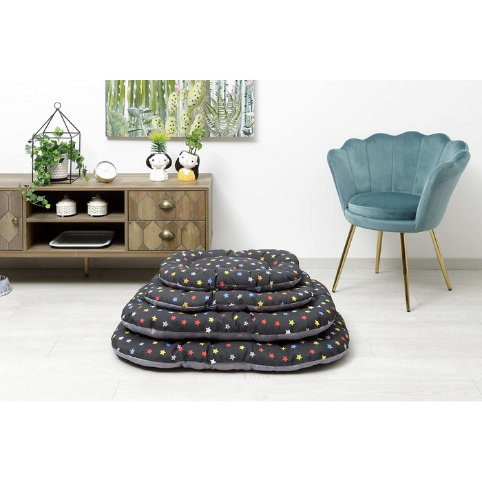 Килимок для собак та котів Baroni Hoe, 47x70x8 см - Doubleface, XL (Кольорові зірки)