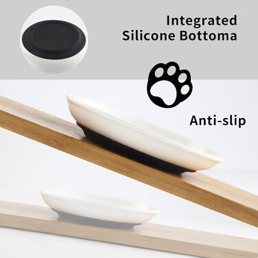 Миска для кота, керамічна з неслизьким гумовим дном, діаметр 15 см, для котів та кошенят