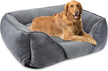 Ліжко для великих собак FURTIME XXL, м'яке, антивандальне, протиковзке, пране, 106x80x23 см, підходить для котів