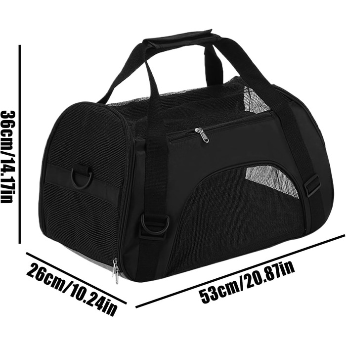 Транспортний бокс для котів, чорний: дихаючий, багатофункціональний, для подорожей та активного відпочинку