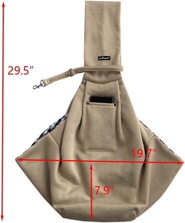 Сумка-переноска для собак Leconpet, сумочка для тварин на плече з кишенею для телефону, надійна застібка, замок безпеки, підходить для цуценят, маленьких собак та котів для прогулянок на відкритому повітрі (Хакі)