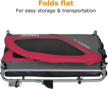 Фарханденер Doggyhut Tiggo 80405: Причіп для собак до 35 кг, 2 в 1 (причіп та візок), червоний