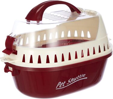 Транспортний бокс для тварин Karlie Transportbox Pet Shuttle L: 25x19x18 см, червоний (10x5x10 см)