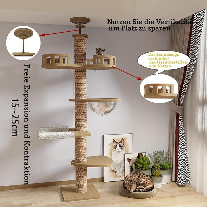 Крізьовбам: Крізьовбам - кігтеточка-гамак для котів, висота 240-275 см, обмотана сизалевим мотузком