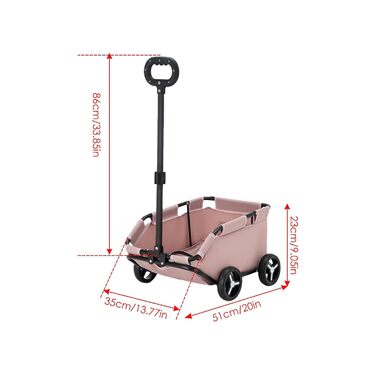 Візок для собак та котів, складний, рожевий. Pet Stroller для маленьких собак та котів