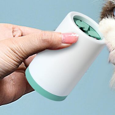 Миска для миття лап собак Tuxxjzm, не протікає, для чищення лап, видалення бруду, щітка для собак, м'яка машина для чищення лап, покращена ефективність очищення, зелений (зелений, Small)