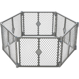 Laufstall для собак North States MYPET Petyard, 6 панелей, 66 см, складаний, для дому та вулиці, Feldstone Basic