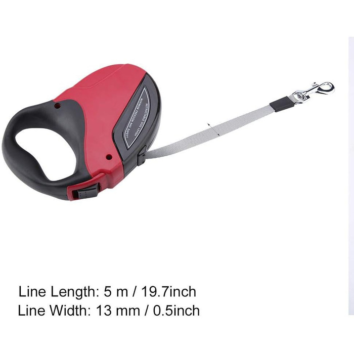 Леєнка для собак 5M з відбиваючим ефектом, автоматична, нейлонова, міцна, з нашийником, для прогулянок та дресирування