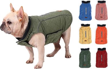 Зимовий теплий одяг для собак - куртка, жилетка, 7 розмірів для маленьких, середніх, великих та гігантських собак, вітронепроникний костюм, одяг для домашніх тварин (M, ЗЕЛЕНИЙ)