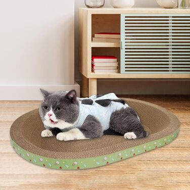 Котячий когтеточка з картону Perfk овальної форми, ігрова зона для котів, 57 см