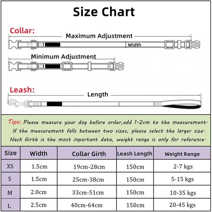 Нашийник та поводок для собак Olahibi з милим вишневим візерунком, поліестер, 1,5 м, для великих собак (L, рожева вишня) L комплект