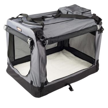 Переносна складана переносна коробка для собак 91х64х64 см (2XL, сірий)