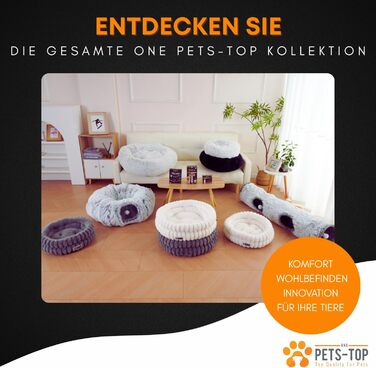 Килимок для котів PETS-TOP, плюшевий, круглий, м'який, миючий, для котів та маленьких собак, з неслизьким покриттям (Сірий, 50 см)