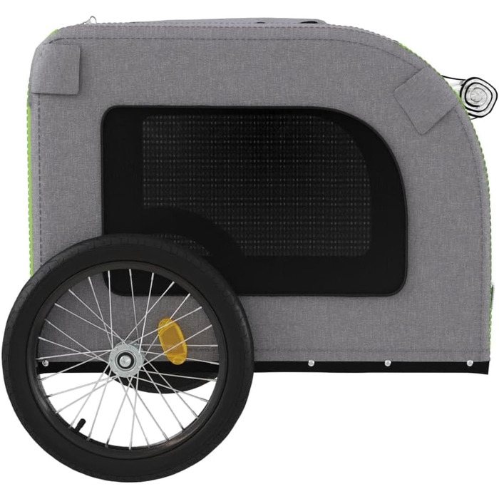 Фаркоп-причіп для велосипеда Gecheer, чорний, для собак, 69x133.5x73.5 см, зелений