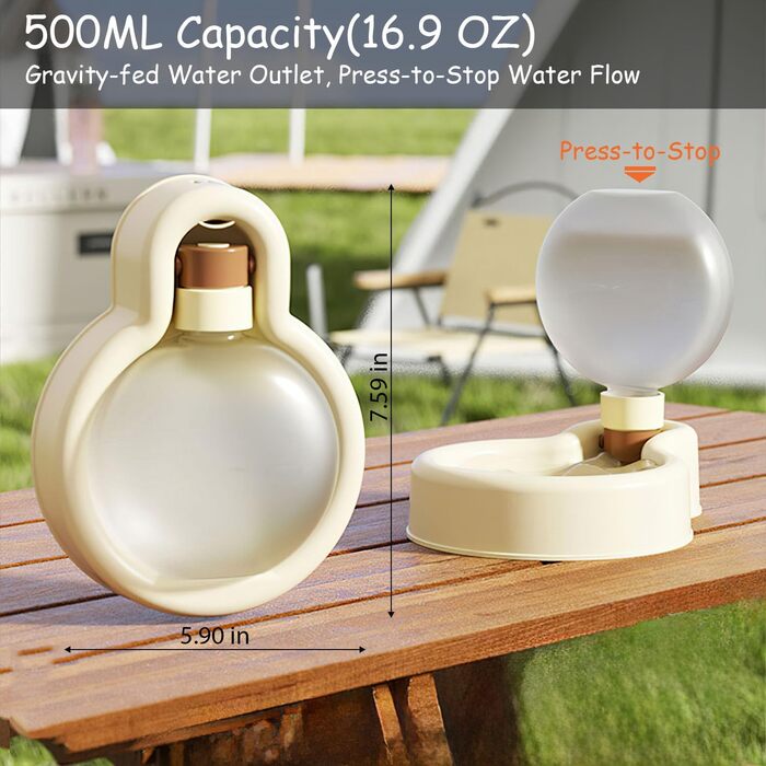 Водяна пляшка для тварин Outdoor, портативний диспенсер для води для собак, складана пляшка для прогулянок