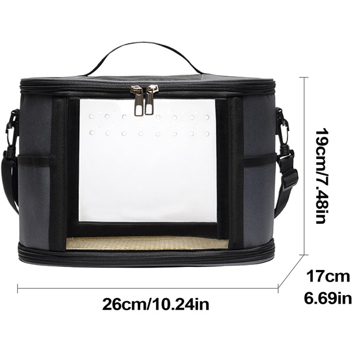 Транспортна сумка Vogeltransporttasche для подорожей з папугами: переноска для великих та малих птахів, щурів та інших гризунів