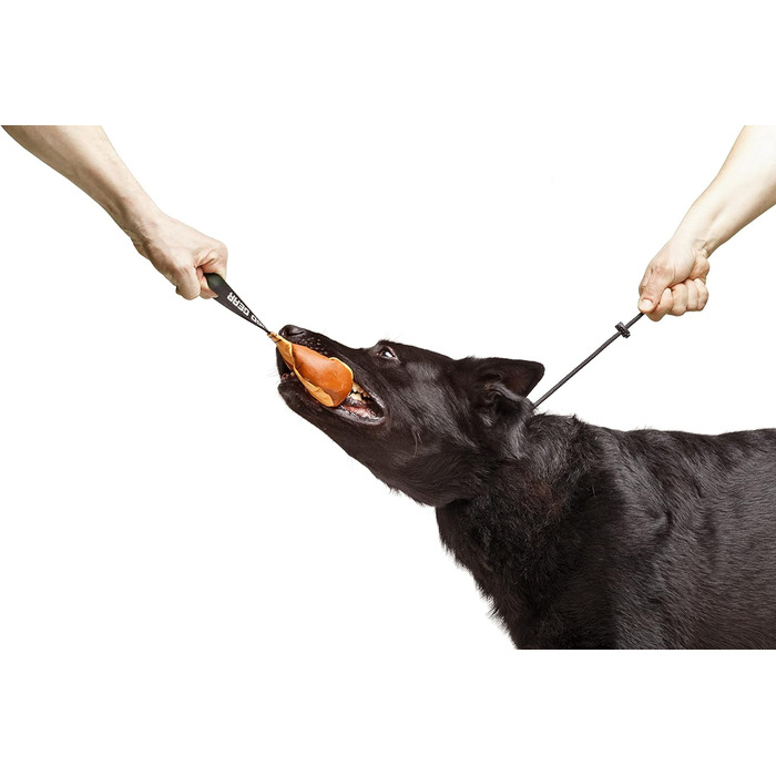 Нашийник для собак Dingo Gear, ручної роботи, міцний шнур, 2 обмежувачі, водонепроникний, для K9-тренувань, IGP, агітація, кусання, слухняність, чорний, L (S04049)