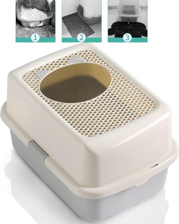 Туалет для котів Smart Paws з кришкою, закритий, контроль запаху, легке очищення, великий для кількох котів