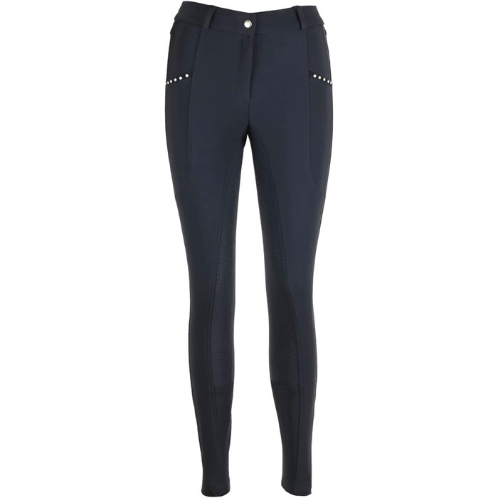Лазура - жіночі зимові штани для верхової їзди Татьяна | Повний силіконовий наповнювач | Штани для верхової їзди з 2 бічними кишенями для телефону | Чорні або темно-сині штани для верхової їзди з повним наповнювачем | Верхова одяг розмір 34-46 42 Чорний