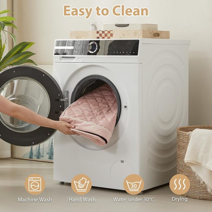 Ортопедичне собаче ліжко WNPETHOME XL, водонепроникне, рожеве, 104x69x10 см. Знімний, пральний чохол та антиковзаюча підкладка