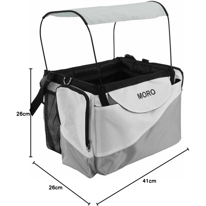 Клітка-переноска для тварин Moro: велосипедний кошик для собак, кошенят, захист від сонця